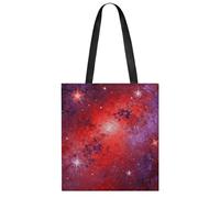 RedStarry Sky Handbag Lightweight All-Over Print Tote Bag, Reusable Foldable Shopping Bag, Portable Washable Handbag for Daily Travel Grocery Beach