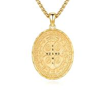 REDSUN Religious Amulet Necklace Bracelet 925 Sterling Silver St. Raphael Archangel Necklace Saint Raphaël Bracelet Amulet Christian Necklace Jewelry Gift for Men and Women, 28*23mm, Sterling Silver