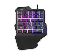 RedThunder One Handed Gaming Keyboard RGB Backlit 35 Keys Portable Mini Gaming Keypad Ergonomic Game Controller for PC Gamer