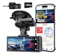 REDTIGER 4K Dash Cam Front and Rear, 3.18'' Touch Screen, Voice Control, 5.8GHz WiFi Car Dash Camera with 128GB Card, GPS, STARVIS 2 Night Vision, WDR, Emergency Lock, Parking Monitor (F7N Touch)
