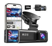 REDTIGER F7NP-4K Dash Cam Front and Rear, STAVIS 2 Sensor Dash Camera for Cars, Free 128GB Card Included, 5.8GHz Wi-Fi6-up to 20MB/s, 3.18” Screen, 170°Wide Angle, 24H Parking Mode