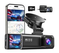 REDTIGER F7NP-4K Dash Cam Front and Rear, STAVIS 2 Sensor Dash Camera for Cars, Free 128GB Card Included, 5.8GHz Wi-Fi6-up to 20MB/s, 3.18” Screen, 170°Wide Angle, 24H Parking Mode