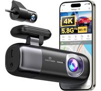 REDTIGER F9 Dash Cam 4K Front and Rear 1080P, 5.8GHz WiFi GPS Car Camera with APP Control, Dual Dash Camera for Cars, Loop Recording, WDR Night Vision, Parking Mode, Support 256GB Max