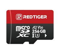 REDTIGER High Speed 256GB Micro SD Card with Adapter, microSDXC UHS-I Class 10, U3, V30 A1, Support for Dash Cam and 4K Video Recording