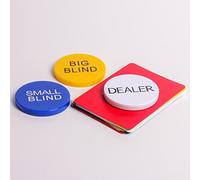 Redtooth Poker Professional Full Button Kit | Includes Dealer Button Small Blind Big Blind and 10 x Cut Cards