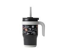 REDUCE 14 Oz Coldee Kids Tumbler with Lid and Straw - Coldee Insulated Travel Mug - Spill-Proof, Sweatproof Stainless Steel, BPA-Free - Includes Handle, Reusable Silicone Straw - Galaxy