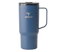 REDUCE 24 oz Hot1 Vacuum Insulated Mug for Hot Tea, Coffee and Other Hot Drinks - With Flo-Motion Lid and Handle, Single-Serve and Cupholder Friendly, Keeps Drinks Hot for up to 8 Hrs, Mineral Blue