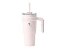 Reduce 24 oz Tumbler with Handle - Vacuum Insulated Stainless Steel Travel Mug with Sip-It-Your-Way Lid and Straw - Keeps Drinks Cold up to 24 Hours - Sweat Proof, Dishwasher Safe - OG Pink Cotton