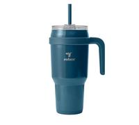 REDUCE 40 oz Stainless Steel Tumbler with Handle - Dual-Wall Vacuum Insulated Travel Mug, Sweat-Proof Lid & Reusable Straw - Keeps Drinks Cold for 24 Hrs, Fits Cupholders, Dishwasher Safe - Dark Web