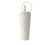 REDUCE Halo 32 oz Stainless Steel Vacuum Insulated Tumbler - Spill Proof Travel Mug with Flip Handle Lid - Keeps Drinks Cold for 32 Hrs - Dishwasher Safe - Cupholder Friendly - Feeling Neutral