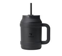 REDUCE Reusable 50 oz Cold1 Water Tumbler - Ergonomic Handle - Double-Wall Insulation - Sturdy Desktop/Tabletop Mug with Lid and Straw - BPA-Free - Stainless Steel for Gym, Home, or Office- Phantom