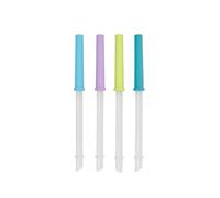 REDUCE Reusable Coldee 2.0 Splash Straw Set, 4 Pack - Spill-Proof, BPA-Free, Dishwasher-Safe - Fits 14 oz Coldee Tumblers and Mugs, Assorted Colors
