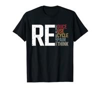 Reduce Reuse Recycle Rethink Repair Earth Day Environmental T-Shirt