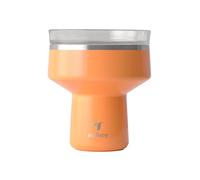 REDUCE Saltini 16 oz Cocktail Tumbler - Insulated Margarita Tumbler with Lid - Keeps Drinks Cold for 10 Hours - 360 Sippable Martini Glass Alternative - Shatterproof, Perfect for Parties - Papaya