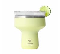 REDUCE Saltini 16oz Margarita Tumbler - Insulated Cocktail Glass with Lid | 360 sippable martini glass alternative, keeps drinks cold for 10 hours, Lemon Luau,saltable splash-proof lid,cocktail tumbler