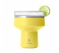 REDUCE Saltini 16oz Margarita Tumbler - Insulated Cocktail Glass with Lid | 360 sippable martini glass alternative, keeps drinks cold for 10 hours,Pina Colada,saltable splash-proof lid,cocktail tumbler