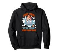 Reduce stress. Let your cat walk across your keyboard Pullover Hoodie