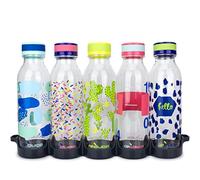 reduce WaterWeek Trek Bottle Set with Fridge Tray, 591mL - (5 Pack) - Great for the Gym & Ideal for any Home