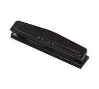 Reduced Effort Three-Hole Punch,，Desktop Hole Punch, Hole Puncher, 12 Sheet Punch Capacity, black
