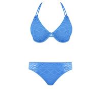 REDUCED-FREYA~SUNDANCE U/W NON- PADDED HALTERNECK BIKINI BRA-PANT-SET BLUE MOON