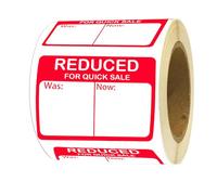 Reduced Sale Price Labels, 500 Count, Retail Price Labels, 1.8" x 2", Grocery Store Food Labels, Price Labels for Garage, Sale, Yard