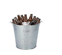 Reduced to Clear. Less Than Half Price! Galvanised Metal Beer Bucket Wine Cooler Ice Water Fire Garden Plant Party BBQ Barbeque Birthday (12L)