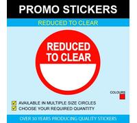 Reduced to Clear Stickers - Available in 5 Sizes, 30mm, 2000