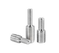Reducer conversion screw, 304 A2 Stainless Steel Thread Adapter Male To M3 M4 M5 M6 M10 M14 M16 To M20 Double Head Transfer Screw Bolt(M4x6 M8x10)