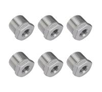 Reducer Hex Bushing, 6PCS 3/4" Male - 1/8" Female BSPT 304 Stainless Steel Pipe Connectors, Reducing Pipe Adapter Fitting for Plumbing Air Tool and More