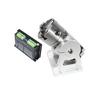 Reducer Motor, CNC Planetary Reducer A 4th Rotary Axis 3 Jaw Chuck 100mm NEMA 34 Speed Reducing Ratio 10:1 Engraving Machine Tools(Rotary Axis - DM542)