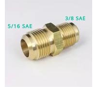 Reducing Nipple Flare Tube 1/4 5/16 3/8 1/2 5/8 3/4 7/8" Inch SAE/Standard Brass Pipe Fitting Connector Air Coniditoner(5l16 to 3l8 SAE)