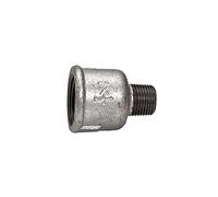 Reducing sleeve 246, IG/AG, Rp 3/4, R 1/2, operating temperature -20 °C to 300 °C, black malleable iron, hot-dip galvanised, DIN EN 10242
