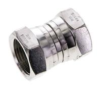 Reducing Straight Connector G1'' Female High Pressure Stainless Steel 60° Cone 150bar (2107.5psi) Hydraulic