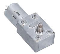 Reduction DC 24V, 8mm Shaft Worm Geared Motor Mini Reversible for Rotating Table for DIY Robot for Door Lock(66RPM)