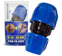 Reductor Sleeve Ø 32 mm x 25 mm Adapter Made of Polypropylene PP for Connecting Polyethylene PE Pipes - MONTERAL