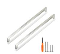 Redunest Cabinet Pulls Brushed Nickel Cabinet Handles Square Drawer Pulls, 30 Pack 13-4/5 Inch Stainless Steel Kitchen Door Cupboard Cabinet Handles, Hardware Drawer Handles, 352mm Hole Centers