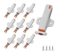 Redunest Push to Open Door Latch,10 Pack Non-Magnetic Heavy Duty Push Latch for Hidden Door Push Release Drawer Pull Touch Lock Tip On RV Closet Close Strong Pop Out,Push to Open Cabinet Hardware