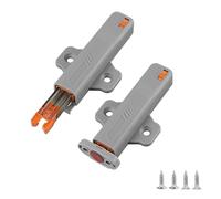 Redunest Push to Open Door Latch,2 Pack Non-Magnetic Heavy Duty Push Latch for Hidden Door Push Release Drawer Pull Touch Lock Tip On RV Closet Close Strong Pop Out,Push to Open Cabinet Hardware
