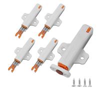 Redunest Push to Open Door Latch,5 Pack Non-Magnetic Heavy Duty Push Latch for Hidden Door Push Release Drawer Pull Touch Lock Tip On RV Closet Close Strong Pop Out,Push to Open Cabinet Hardware