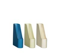 Redux Desk Organizer Set of 3 Off White/Light Yellow/Petroleum