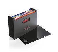 Redvers File Organiser - Strong, Plastic, Expanding Document Folder for A4 Files and Paper Storage w/ 13 Compartments - Home and Office Paperwork Filing - Black