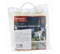 Redwood 2M Triangular Shade Sail - Cream