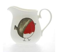 Redwood Christmas Fat Robin Bone China Bulbous Jug, 25 fl oz