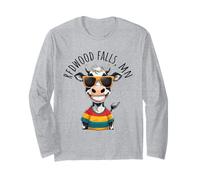 Redwood Falls MN USA Funny Cow Cartoon Design Long Sleeve T-Shirt