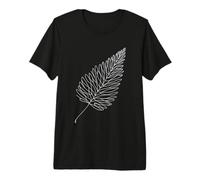Redwood Leaf Botanical Line Art Drawing Premium T-Shirt