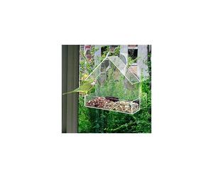 Redwood Leisure Perspex Window Bird Feeder Outdoors Garden Wildlife | 15x15x6cm