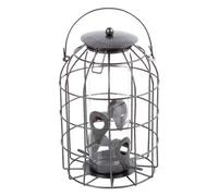 Redwood Leisure Redwood Squirrel-Proof Metal Seed Bird Feeder - Grey