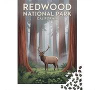 Redwood National Park Elk 1000 Piece Jigsaw, 70x50cm/1000pcs