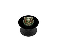 Redwood National & State Parks California Vintage Elk Badge PopSockets Adhesive PopGrip