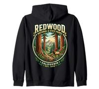 Redwood National & State Parks California Vintage Elk Badge Zip Hoodie